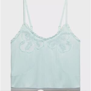 NEW Savage X Fenty Peek Behind The Lace Curvy Cami Seashell Blue